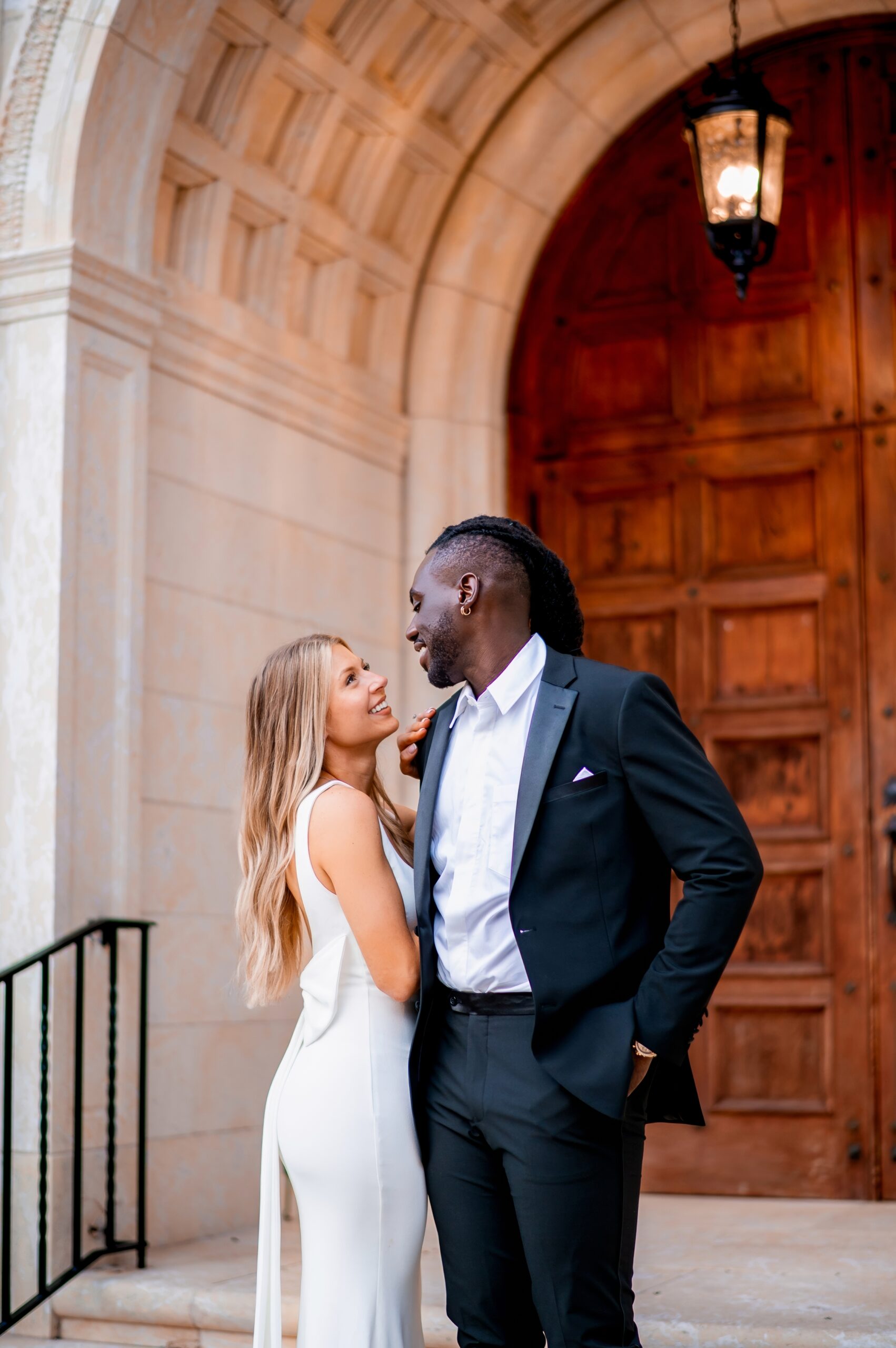 Winter park church couple romantic